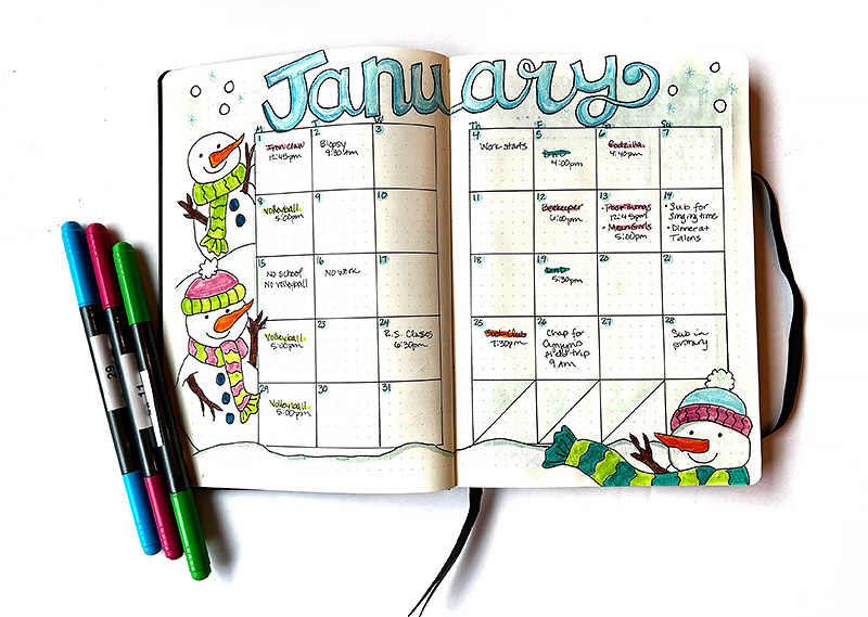 January bullet journal by garrynkim January bullet journal