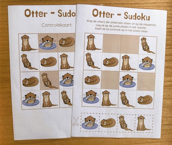 otter sudoku by Little play friends otter sudoku