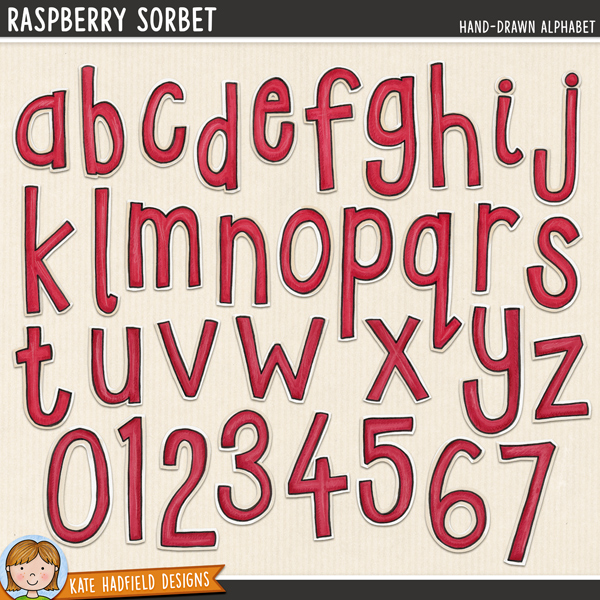 Raspberry Sorbet - hand-drawn digital scrapbook alphabet / alphabet clip art! Hand-drawn clip art illustrations for digital scrapbooking, crafting and teaching resources from Kate Hadfield Designs. Raspberry Sorbet - hand-drawn digital scrapbook alphabet / alphabet clip art! Hand-drawn clip art illustrations for digital scrapbooking, crafting and teaching resources from Kate Hadfield Designs.