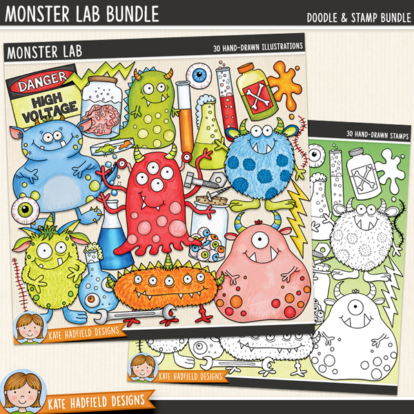 Monster Lab digital scrapbook elements / cute Halloween monster clip art! (Clipart and line art bundle). Hand-drawn illustrations for digital scrapbooking, crafting and teaching resources from Kate Hadfield Designs. Monster Lab digital scrapbook elements / cute Halloween monster clip art! (Clipart and line art bundle). Hand-drawn illustrations for digital scrapbooking, crafting and teaching resources from Kate Hadfield Designs.