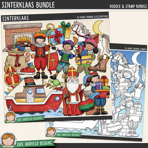 Sinterklaas digital scrapbook elements / cute Christmas around the world scrapbook kit. (Clipart and line art bundle). Hand-drawn illustrations for digital scrapbooking, crafting and teaching resources from Kate Hadfield Designs. Sinterklaas digital scrapbook elements / cute Christmas around the world scrapbook kit. (Clipart and line art bundle). Hand-drawn illustrations for digital scrapbooking, crafting and teaching resources from Kate Hadfield Designs.