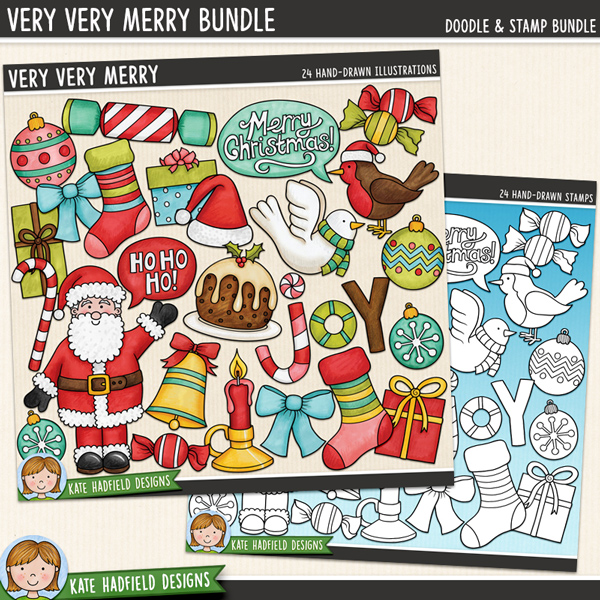 Very Very Merry - a fun and colourful collection of decorative Christmas clipart! (Clip art and line extra value bundle!) Hand-drawn illustrations for digital scrapbooking, crafting and teaching resources from Kate Hadfield Designs. Very Very Merry - a fun and colourful collection of decorative Christmas clipart! (Clip art and line extra value bundle!) Hand-drawn illustrations for digital scrapbooking, crafting and teaching resources from Kate Hadfield Designs.