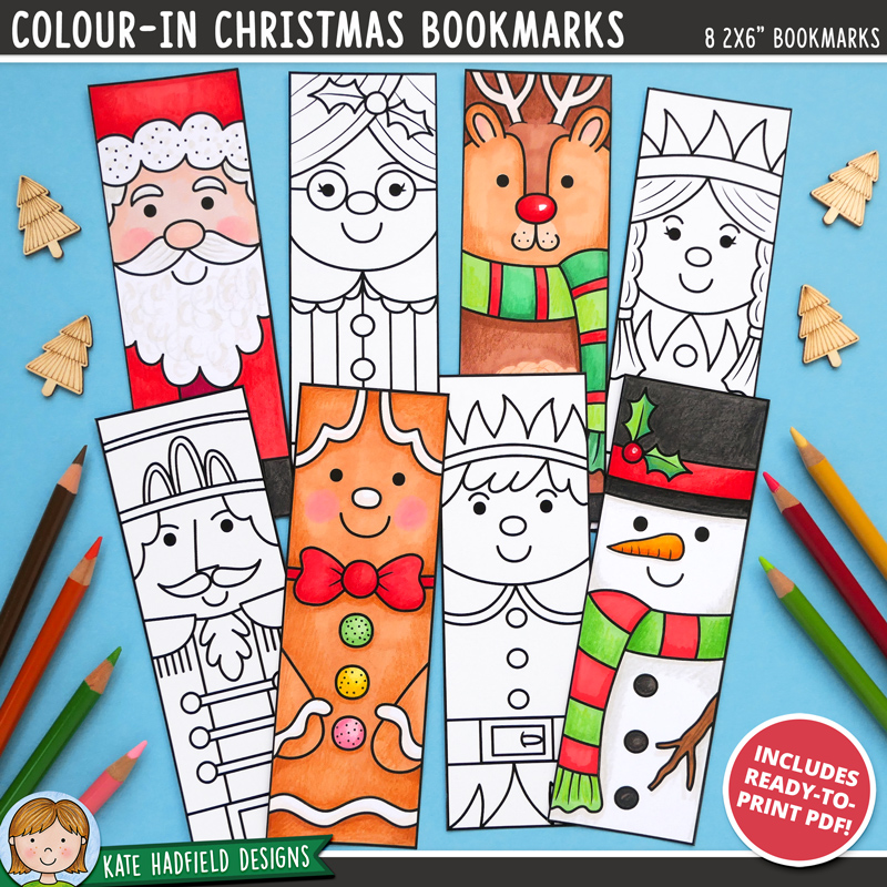 Make your own festive bookmarks with this fun Colour-In Christmas printable craft Simply print, colour with your favourite art materials and then cut out to create your own bookmark. Use the back of the bookmark to draw your own christmas character, or to keep a reading log of your favourite books! Print on heavy paper or cardstock for best results, the finished bookmarks can also be laminated for extra durability. This is a fun Christmas colouring craft activity for both children and adults alike! Make your own festive bookmarks with this fun Colour-In Christmas printable craft Simply print, colour with your favourite art materials and then cut out to create your own bookmark. Use the back of the bookmark to draw your own christmas character, or to keep a reading log of your favourite books! Print on heavy paper or cardstock for best results, the finished bookmarks can also be laminated for extra durability. This is a fun Christmas colouring craft activity for both children and adults alike!
