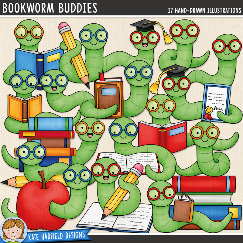 Bookworm Buddies - a fun and colourful collection of reading and writing clipart / digital scrapbook elements! Hand-drawn illustrations for digital scrapbooking, crafting and teaching resources from Kate Hadfield Designs. Bookworm Buddies - a fun and colourful collection of reading and writing clipart / digital scrapbook elements! Hand-drawn illustrations for digital scrapbooking, crafting and teaching resources from Kate Hadfield Designs.
