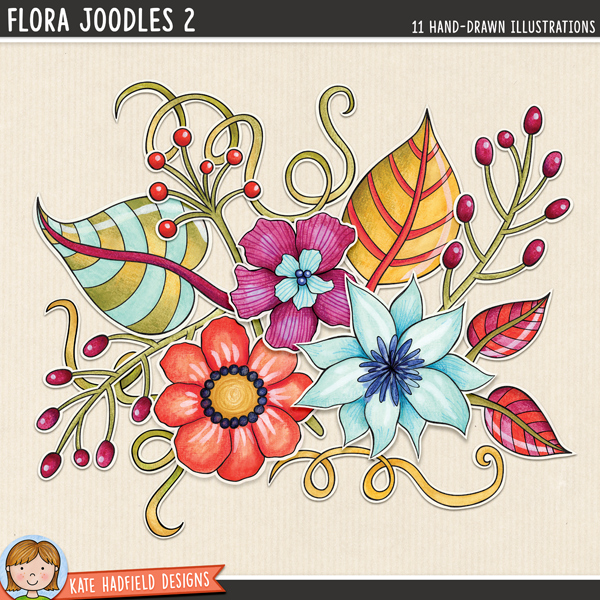 Flora Joodles 2 - Mixed media digital scrapbook elements / ideal for art journaling! Hand-drawn illustrations for digital scrapbooking, crafting and teaching resources from Kate Hadfield Designs.
Flora Joodles 2 - Mixed media digital scrapbook elements / ideal for art journaling! Hand-drawn illustrations for digital scrapbooking, crafting and teaching resources from Kate Hadfield Designs.