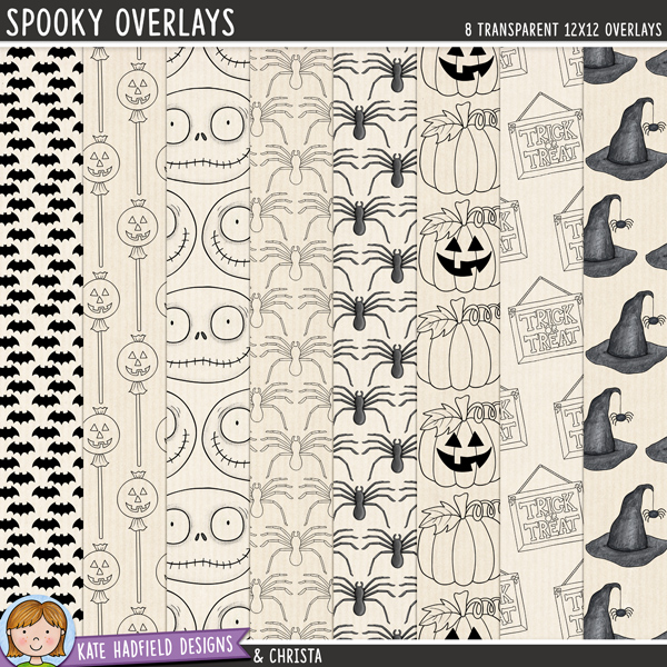 Spooky Overlays - a set of 8 12x12 Halloween digital scrapbook overlays to help you create your own papers and backgrounds! Hand-drawn illustrations and clipart for digital scrapbooking, crafting and teaching resources from Kate Hadfield Designs. Spooky Overlays - a set of 8 12x12 Halloween digital scrapbook overlays to help you create your own papers and backgrounds! Hand-drawn illustrations and clipart for digital scrapbooking, crafting and teaching resources from Kate Hadfield Designs.