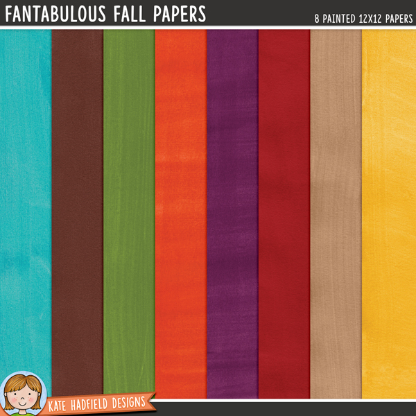 Fantabulous Fall Papers - autumn hand-painted digital scrapbook papers / digital paper clip art! Hand-made digital papers for scrapbooking, crafting and teaching resources from Kate Hadfield Designs. Fantabulous Fall Papers - autumn hand-painted digital scrapbook papers / digital paper clip art! Hand-made digital papers for scrapbooking, crafting and teaching resources from Kate Hadfield Designs.
