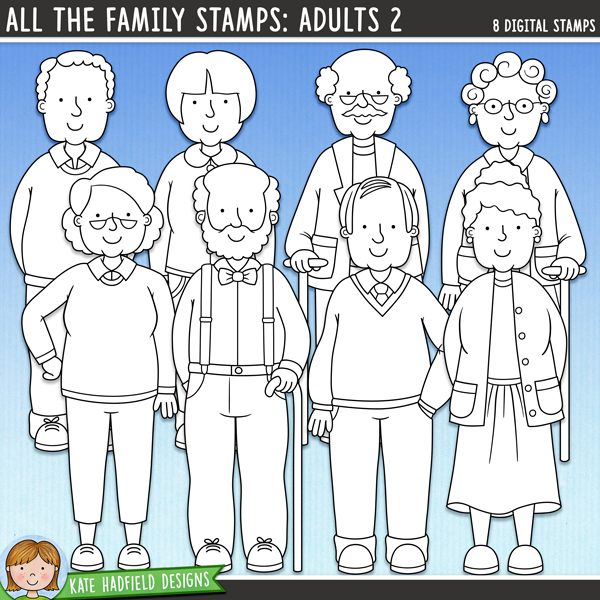 All The Family: Adults 1 - a fun collection of grownups digital stamps! Hand-drawn illustrations for digital scrapbooking, crafting and teaching resources from Kate Hadfield Designs. All The Family: Adults 1 - a fun collection of grownups digital stamps! Hand-drawn illustrations for digital scrapbooking, crafting and teaching resources from Kate Hadfield Designs.