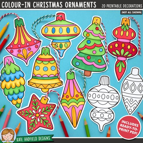 Colour In Christmas Ornaments