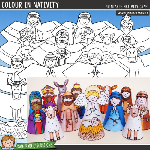 Colour In Nativity Craft