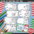 Colour In Christmas Gift Tags