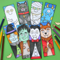 Colour In Halloween Bookmarks Colour In Halloween Bookmarks