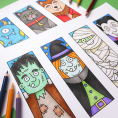 Colour In Halloween Bookmarks Colour In Halloween Bookmarks
