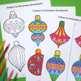 Colour In Christmas Ornaments