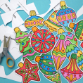 Colour In Christmas Ornaments