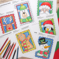 Colour In Christmas Cards Colour In Christmas Cards