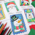 Colour In Christmas Cards Colour In Christmas Cards