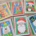 Colour In Christmas Cards Colour In Christmas Cards