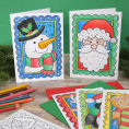 Colour In Christmas Cards Colour In Christmas Cards