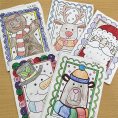 Colour In Christmas Cards Colour In Christmas Cards