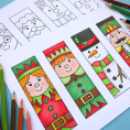 Colour In Christmas Bookmarks Colour In Christmas Bookmarks