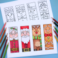 Colour In Christmas Bookmarks Colour In Christmas Bookmarks