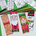 Colour In Christmas Bookmarks Colour In Christmas Bookmarks