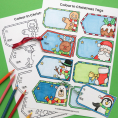 Colour In Christmas Gift Tags