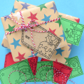 Colour In Christmas Gift Tags