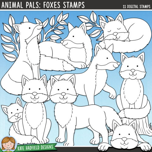 Animal Pals: Foxes Stamps