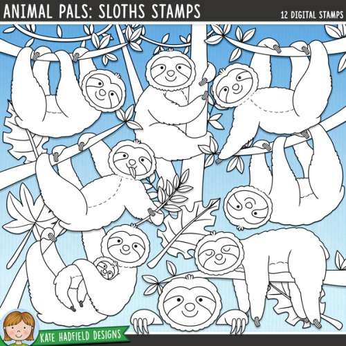 Animal Pals: Sloths Stamps
