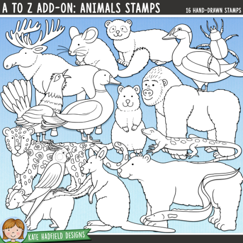 A to Z Add-on: Animals Stamps