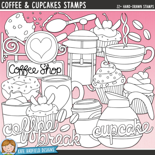 Coffee and Cupcakes Stamps