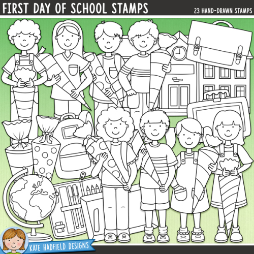 First Day of School Stamps