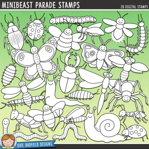 Minibeast Parade Stamps