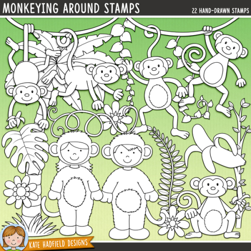 Monkeying Around Stamps
