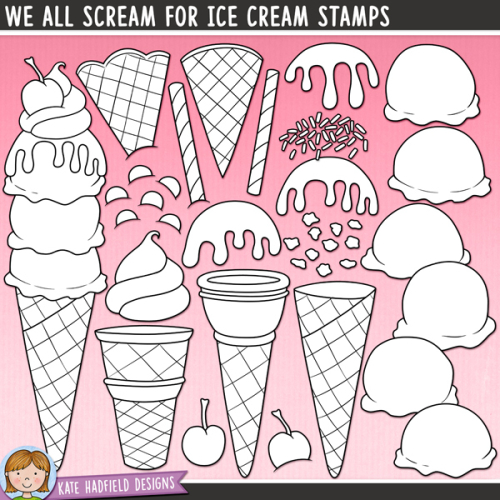 We All Scream for Ice Cream Stamps