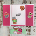 Coffee and Cupcakes Gatefold Card with Bellyband Coffee and Cupcakes Gatefold Card with Bellyband