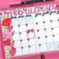 February bujo spread