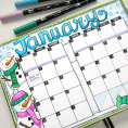 January bujo spread