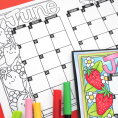 June bullet journal calendar