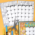July bullet journal calendar