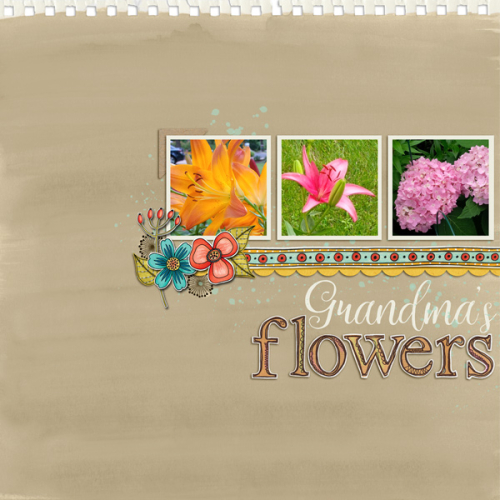 Grandma's Flowers - Left