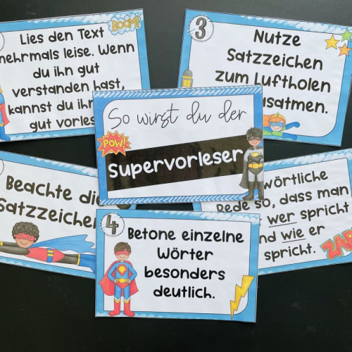 Poster to read out loud correctly