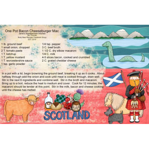 Scotland the Brave Recipe Card