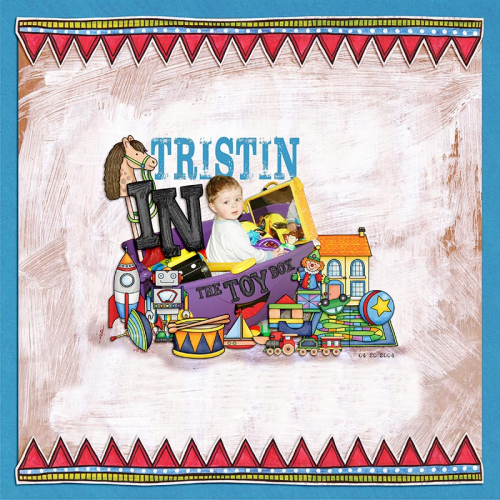 Tristin IN the toy box