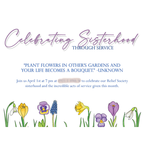 Relief Society Invitation