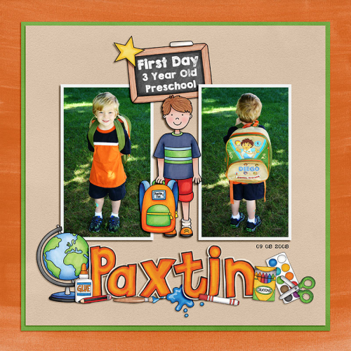 First Day - 3 yr old Preschool - Paxtin