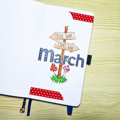 Bullet Journal Spreads - Mar 2021