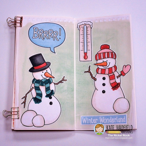 Winter Wonderland Traveler's Notebook Page